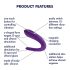 Satisfyer Double Classic - vibrador para casais, recarregável e à prova d'água (roxo)