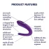 Satisfyer Double Classic - vibrador duplo à prova d'água com bateria (roxo)