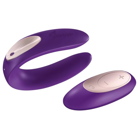 Satisfyer Double Plus Remote - Vibrador para Casal com Controle Remoto (Roxo)