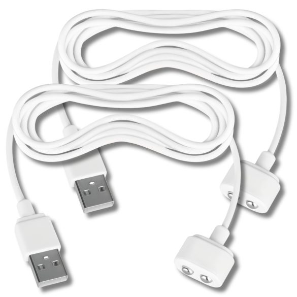 Satisfyer - cabo USB magnético para carregamento - 2 unidades (branco)
