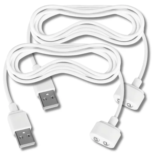 Satisfyer - cabo carregador USB magnético - 2 unidades - branco
