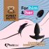FEELZTOYS Funkybutts - Conjunto de vibrador anal recarregável sem fio (preto)
