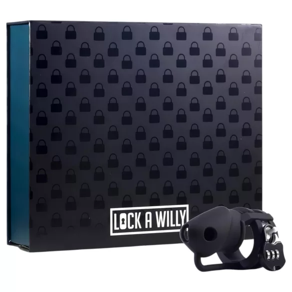 LOCK A WILLY - jaula peniana com cadeado - silicone preto