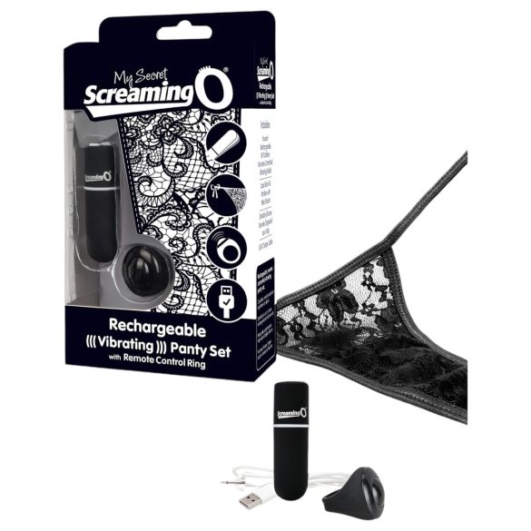 Screaming O MySecret - calcinha vibratória preta (S-L)