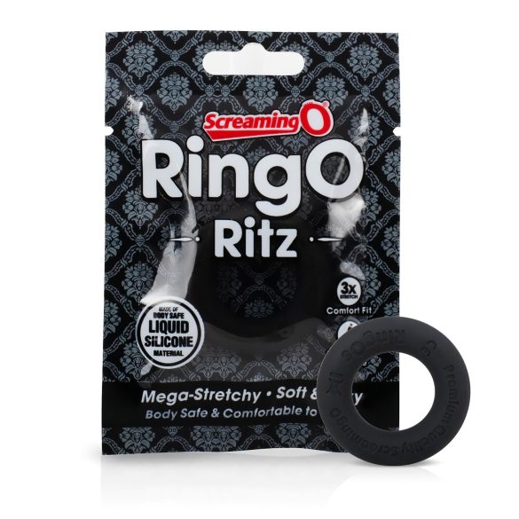 Screaming O Ritz - Anel Peniano de Silicone (preto)