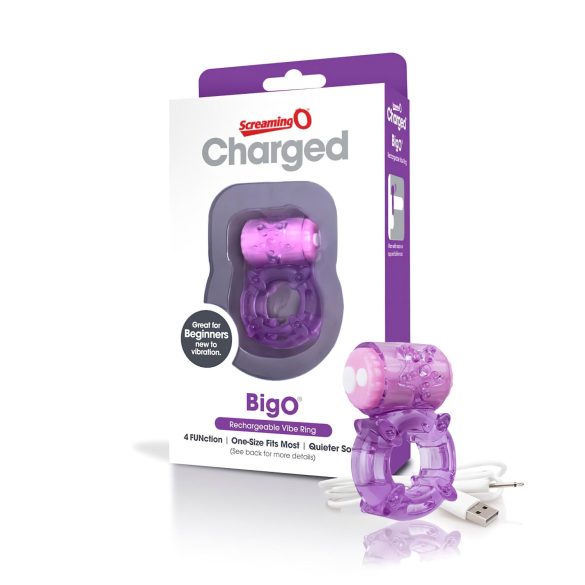 Screaming O BigO - Anel Vibratório Recarregável (Roxo)