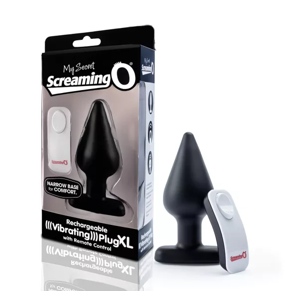 Screaming Plug XL - plug anal vibratório - silicone preto