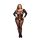 Baci Plus Size - body estampado com mangas longas - preto (XL-XXL)