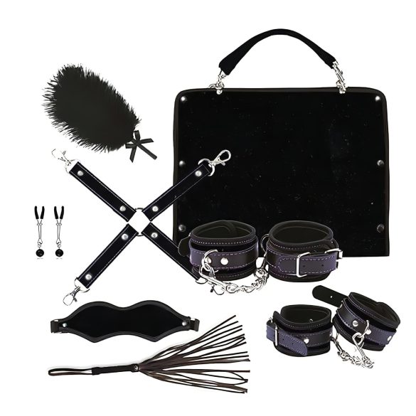 Conjunto BDSM RS Soiree Kinky Me Softly - Preto (7 peças)