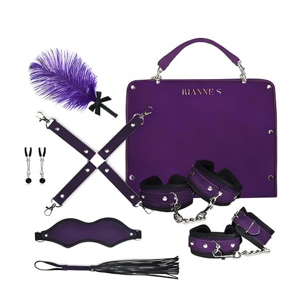RS Soiree Kinky Me Softly - Kit de Bondage BDSM Roxo (7 Peças)