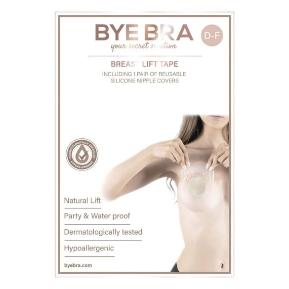 Adesivo Levantador Invisível Bye Bra D-F - Nude (3 pares)