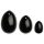 La Gemmes Yoni - conjunto de bolas de geisha - obsidiana negra (3 peças)