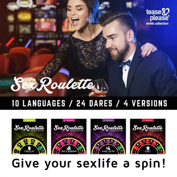 tease & please - Sex Roulette Foreplay - Roleta de Preliminares - Jogo de Tabuleiro para Casais