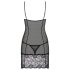 Obsessive Alluria - Camisola e Tanga Rendados (preto) - L/XL