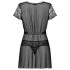 Obsessive Alluria - robe rendado e tanga (preto) - L/XL