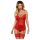 Obsessive Lovica - Top rendado com cinta-liga e fio dental (vermelho)