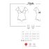 Obsessive Moketta - body listrado com babado rendado (preto)