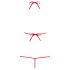Obsessive Luiza - body vermelho com alças e estampa de tulipa (S/M)