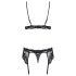 Conjunto de Lingerie Rendado Obsessive 810-SEG-1 (Preto)