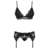 Obsessive - conjunto lingerie rendada - preto - L/XL