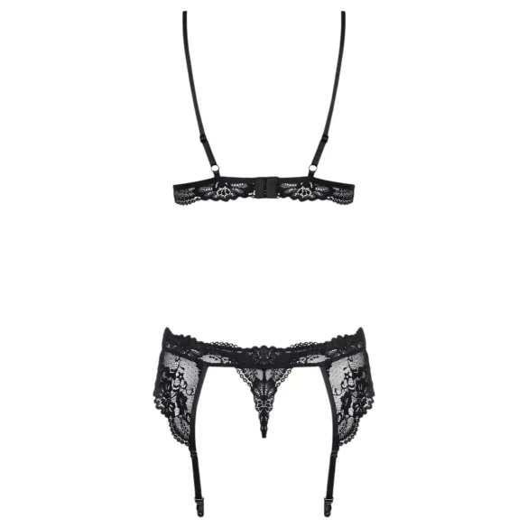 Obsessive - conjunto lingerie rendada - preto - L/XL