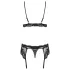 Obsessive - conjunto lingerie rendada - preto - L/XL
