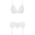 Obsessive 810-SEG-2 - conjunto de lingerie rendada (branco) - L/XL