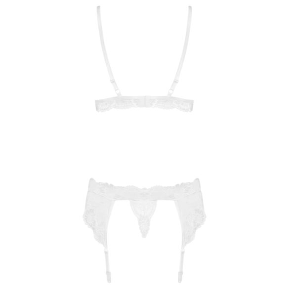 Obsessive 810-SEG-2 - conjunto de lingerie rendada (branco) - L/XL