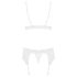 Obsessive 810-SEG-2 - conjunto de lingerie rendada (branco) - L/XL