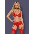 Conjunto de Lingerie Obsessive Heartina (vermelho) - L/XL