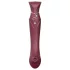 ZALO Queen - vibrador de ponto G e clitóris com sucção - silicone vermelho