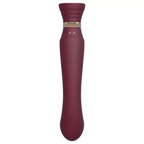 ZALO Queen - vibrador de ponto G e clitóris com sucção - silicone vermelho