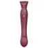 ZALO Queen - vibrador de ponto G e clitóris com sucção - silicone vermelho