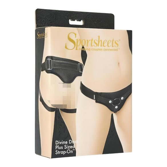 Sportsheets Tamanho Plus - Arnês Inferior para Strap-on (preto)