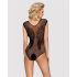 Obsessive B112 – body aberto com asas de anjo em renda (preto) - XL/XXL