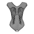 Obsessive - body aberto com asas de anjo - rede - preto - XL/XXL