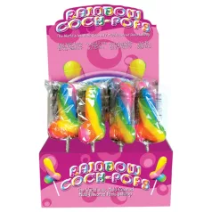   Rainbow Cock Pop - pirulito em forma de pênis (85g) - sabor frutas