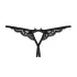 Obsessive - tanga aberta rendada com laço - preto