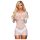 Lapdance Center Stage - Mini Vestido de Renda com Manga Longa (Branco) - S-L