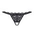 Obsessive 831-THC-1 - fio dental rendado com laço pequeno (preto) - L/XL