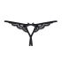 Obsessive 831-THC-1 - fio dental rendado com laço pequeno (preto) - L/XL