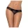 Obsessive - tanga feminina aberta - renda preta com strass - XXL