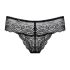 Obsessive Miamor - Calcinha de Renda com Detalhe de Pedras (Preta) - L/XL