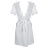Robe Obsessive Miamor - com mangas rendadas e tanga (branco)
