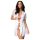 Robe Obsessive Miamor - com mangas rendadas e tanga (branco) - L/XL