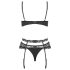 Conjunto Lingerie Obsessive Heartina (preto)