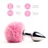 FEELZTOYS - Plug Anal Metálico com Cauda de Coelho (prata-rosa)