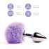 FEELZTOYS - plug anal metálico com cauda de coelho (prata-lilás)