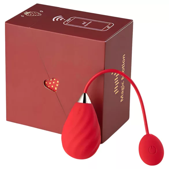 Magic Motion Sundae - ovo vibratório recarregável com app - silicone vermelho
