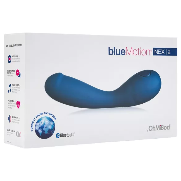 OhMiBod Bluemotion Nex 2 - Vibrador de ponto G controlado por app (azul)